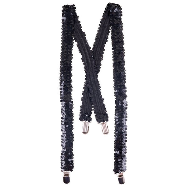 Bretellen met pailletten zwart