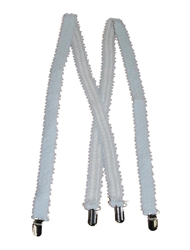 Bretellen met pailletten wit