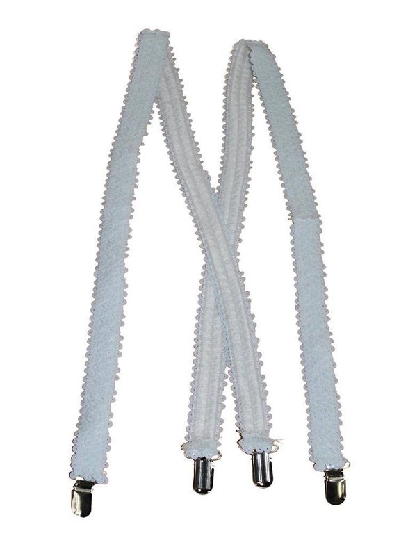 Bretellen met pailletten wit