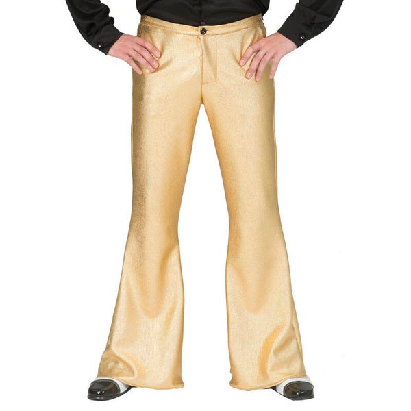 Disco Fever Flared Broek Goud Metallic