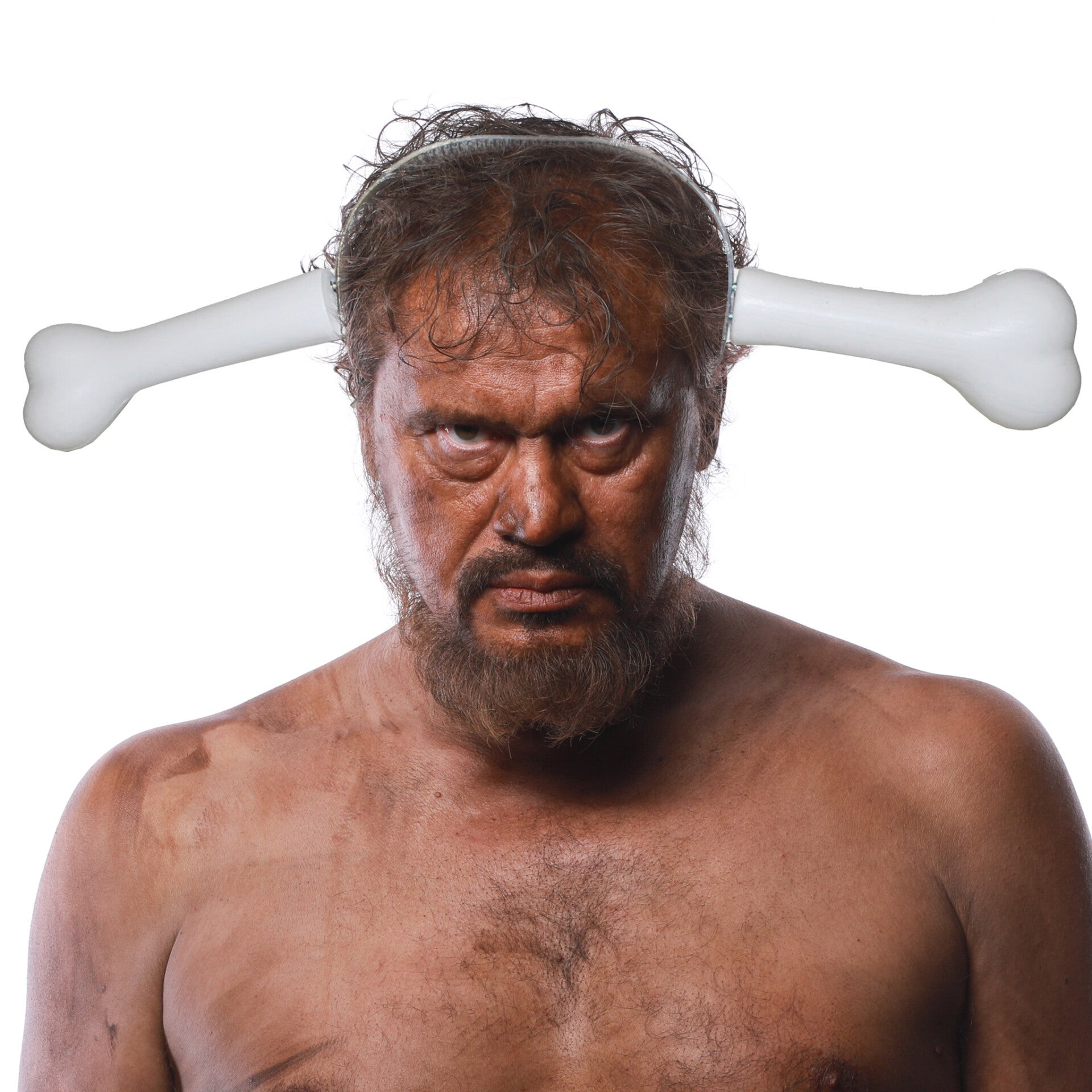 Oermens neanderthaler, bot door hoofd