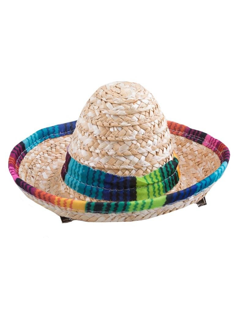 Mini mexicaanse sombrero met clip