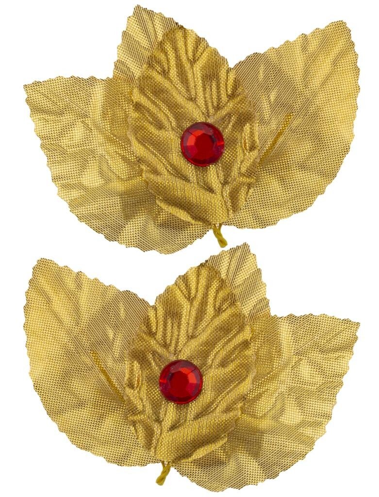 2 haarspeldjes laurier goud kleurig