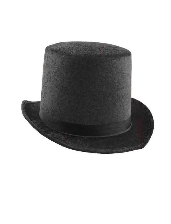 Zwarte hoge hoed van velours