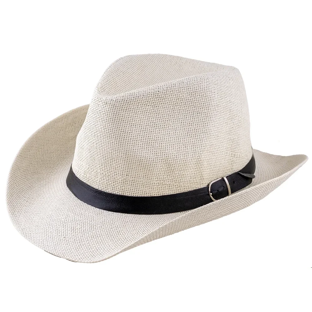 Cowboy hoed Panama Wit