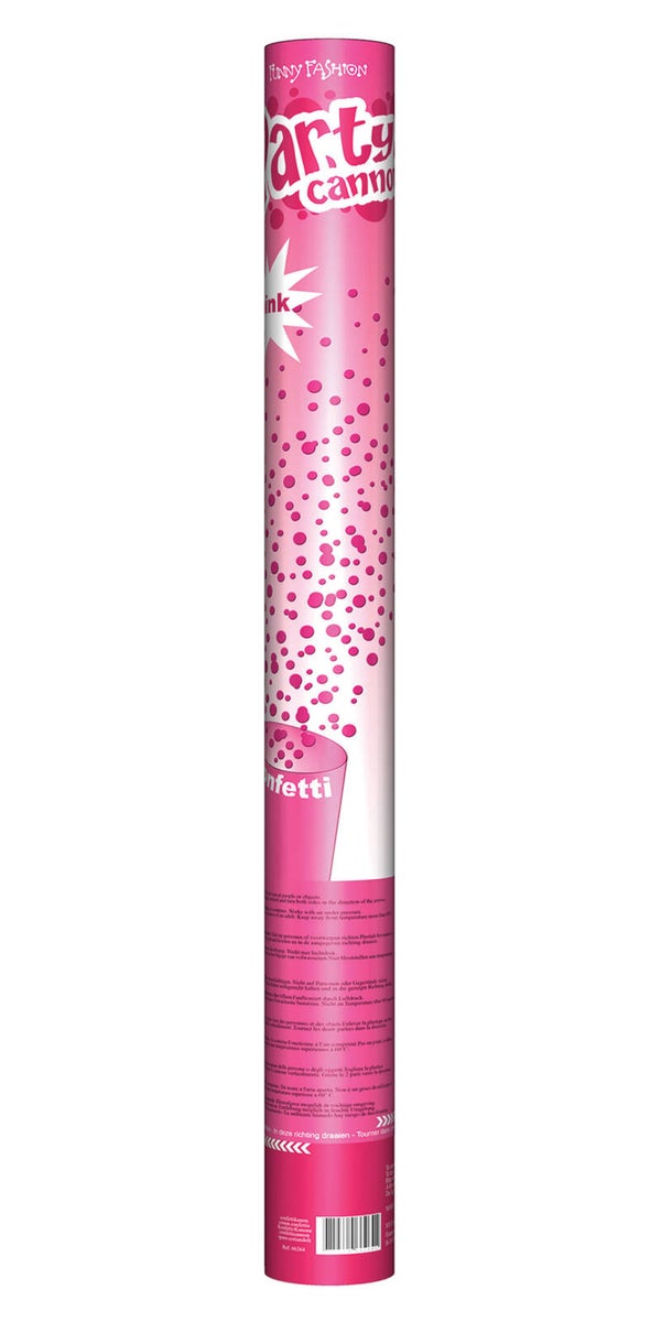 Confettikanon 60 cm roze