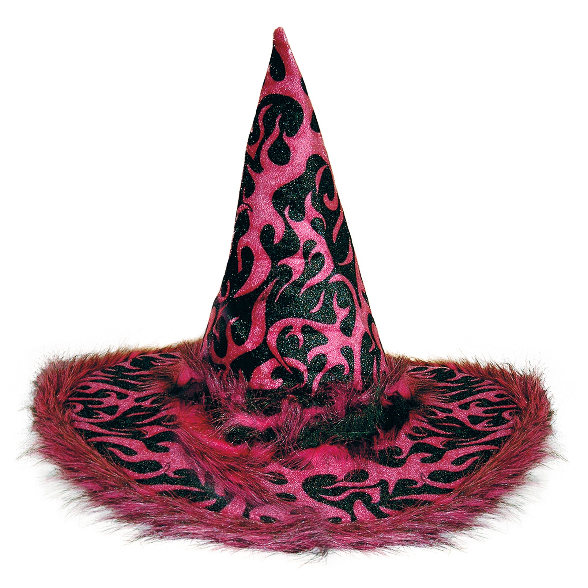 Heksenhoed roze zwart