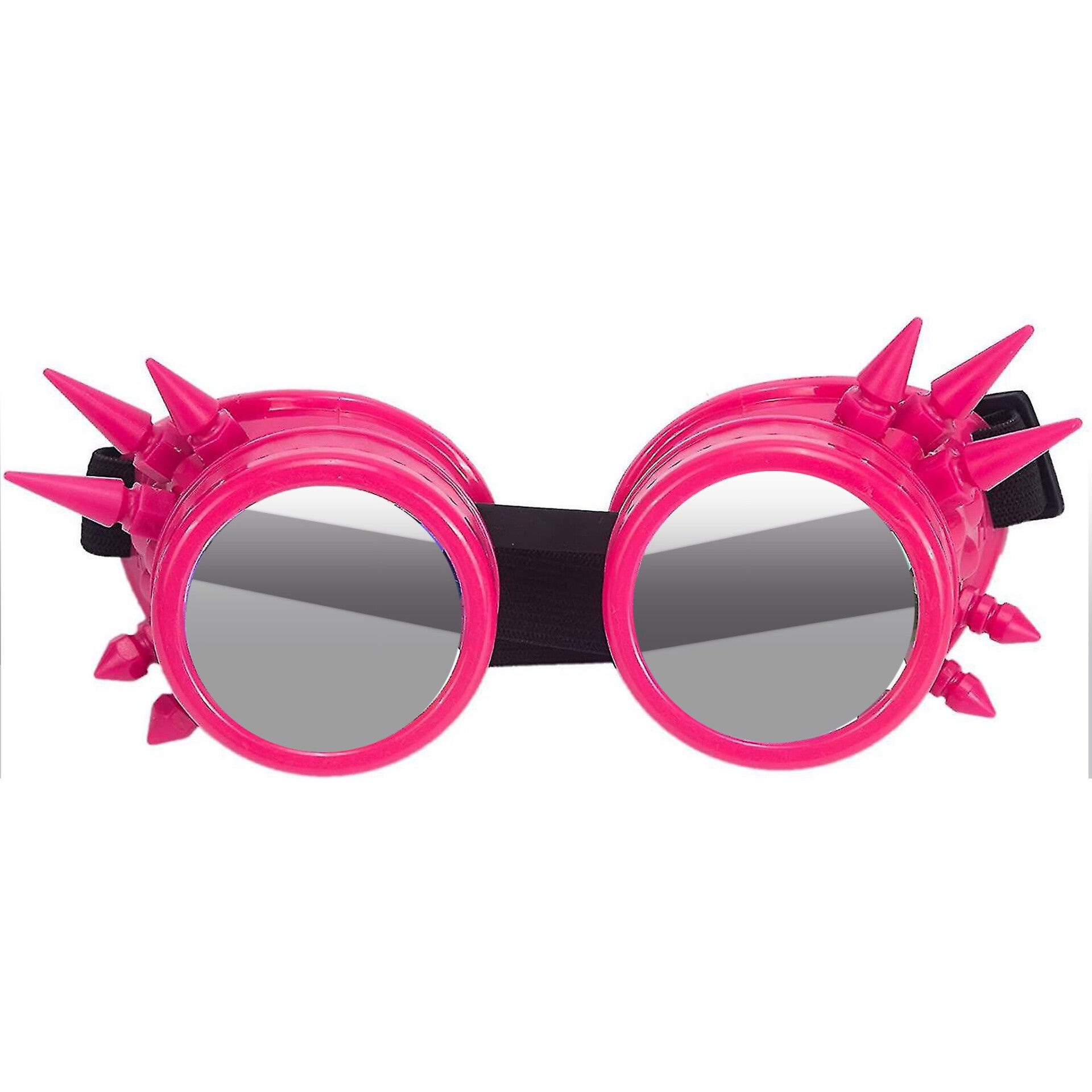 Bril steampunk met studs roze