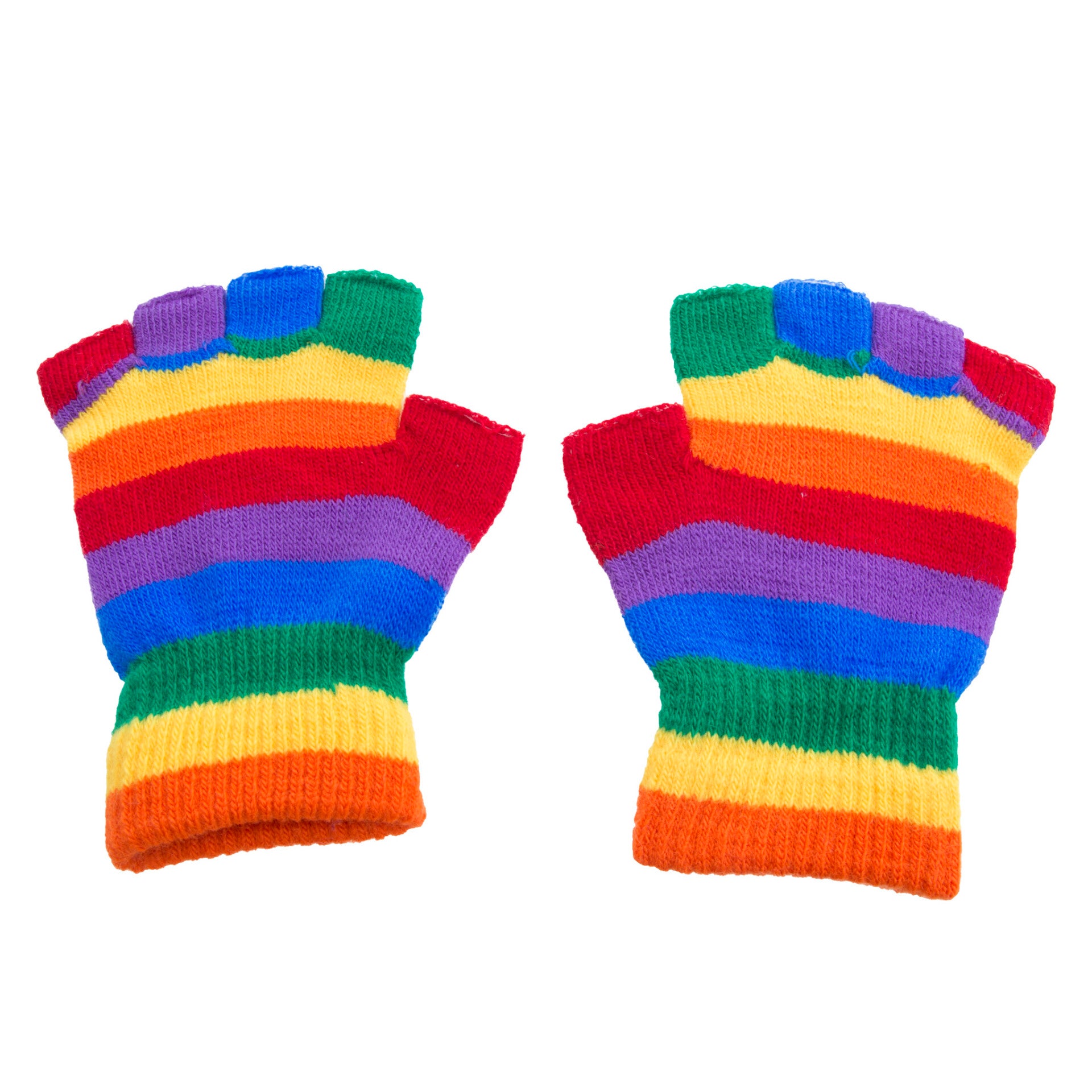Handschoenen zonder vingers regenboog
