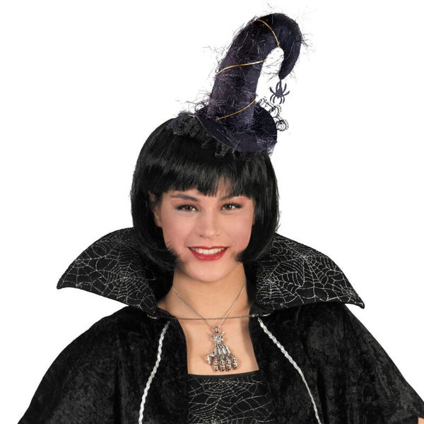 Mini hoedje heks met diadeem