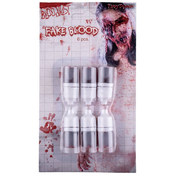 6 flesjes imitatie bloed 2.8 ml