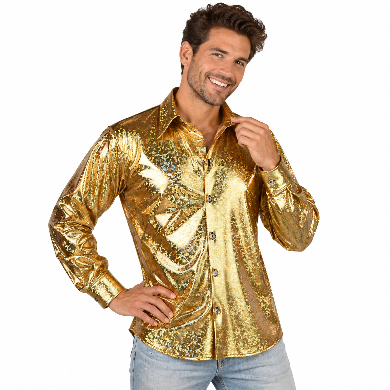 Hemd Hologram Goud