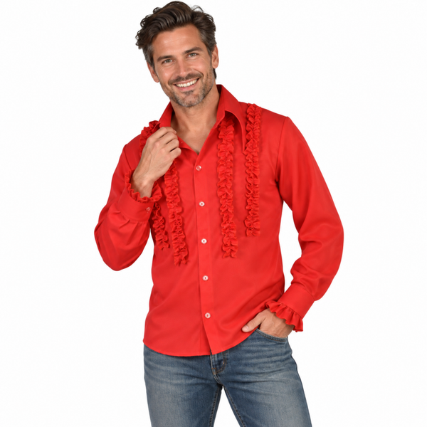 🔥 OUTLET 🔥 Rouches Hemd Silky Rood