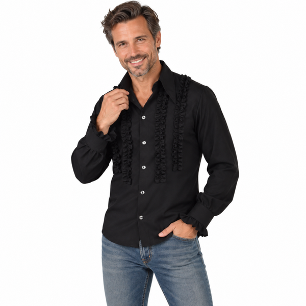 Rouches Hemd Silky Zwart