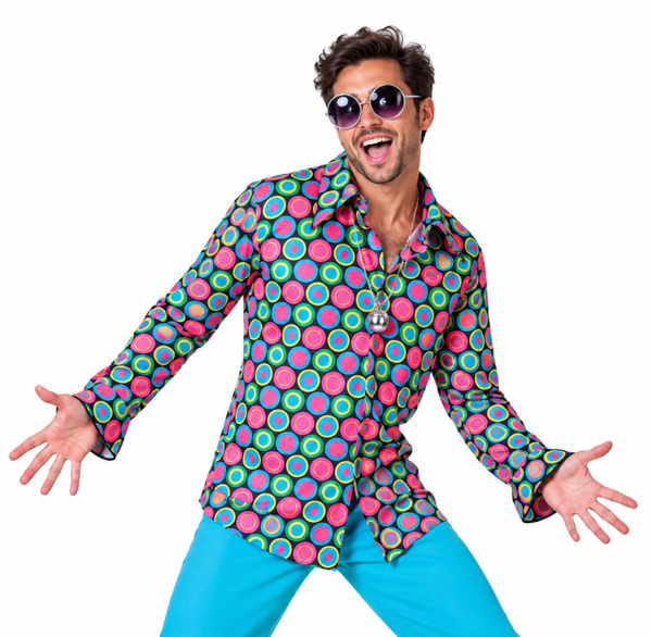 Retro Cirkels Disco Overhemd