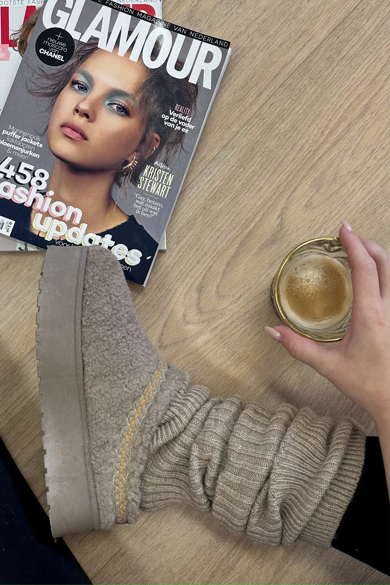 Heerlijk gevoerde warme sloffen Taupe