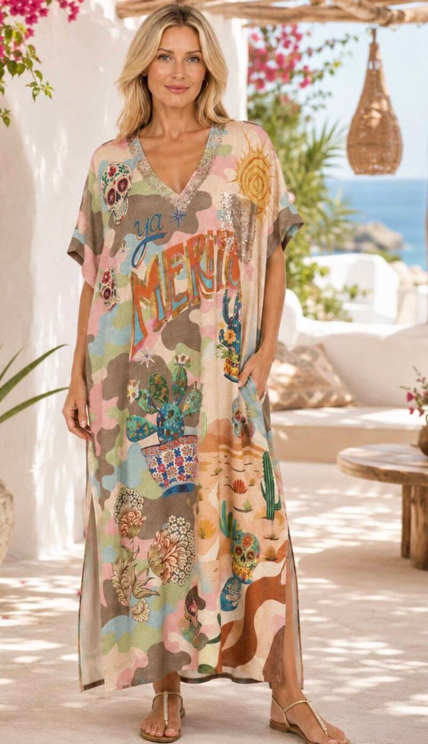 Maxi Boho jurk “Ya Merito” one size