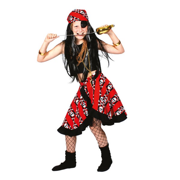 Piraten rok rood - one size
