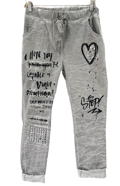 Bi-stretch grijze Jogger one size (36/40)