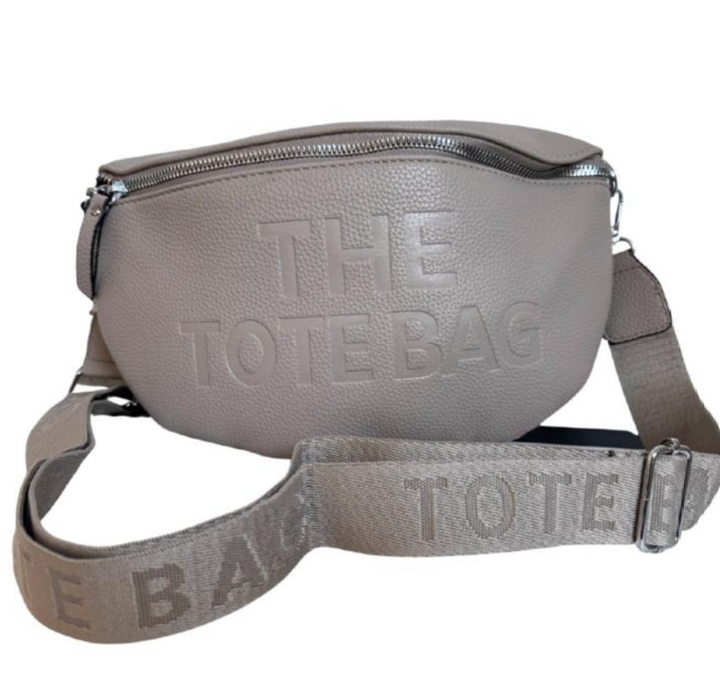 Heuptas/schoudertas in tote bag-design Taupe