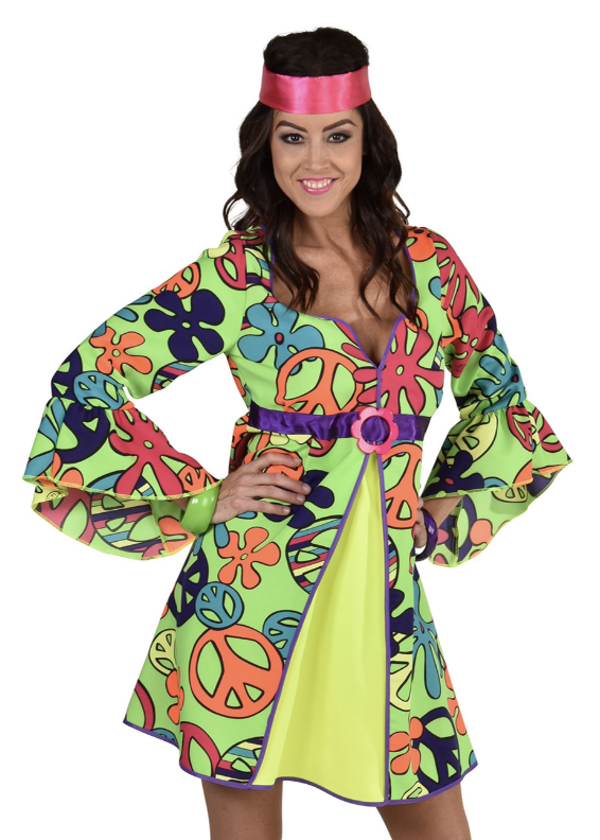 Jurk Magic Peace (Ook in Xtra grote maten)