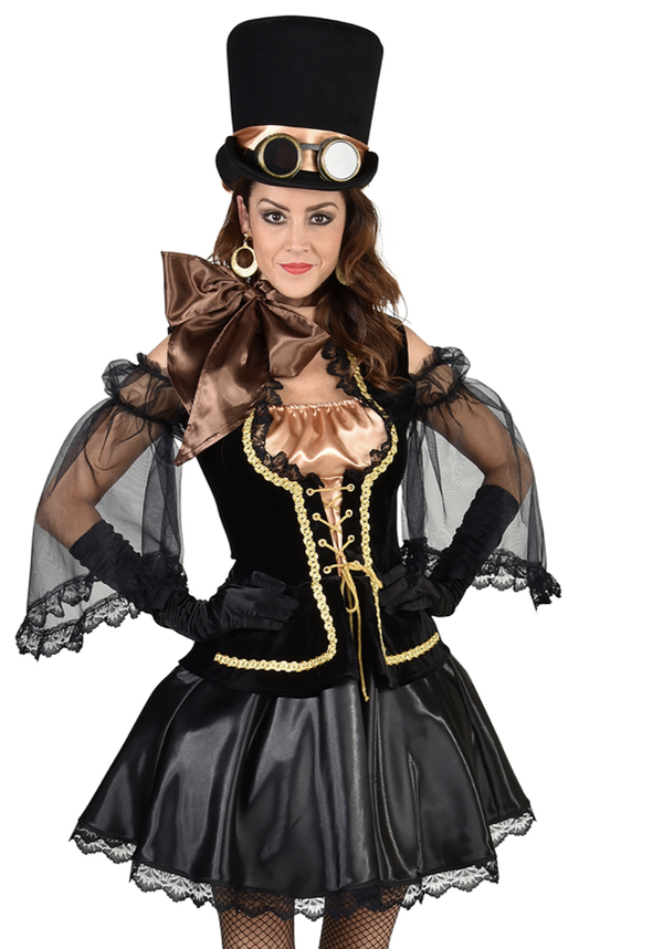 Steampunk/Piraat Zwart-Goud Maat 34