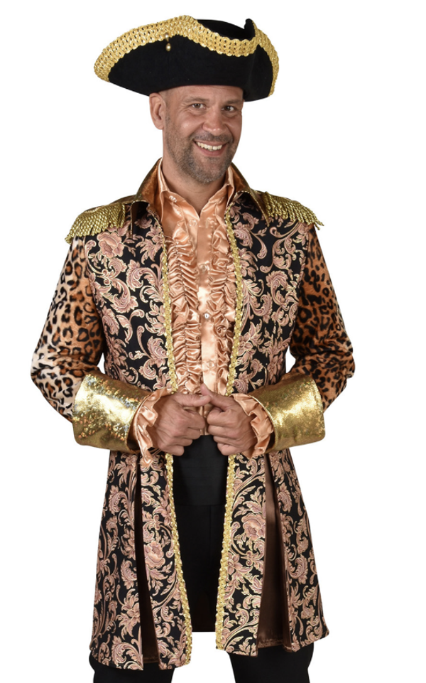 Carnavals jas Classic Rosé Goud & Panter, Maat XL = 60*