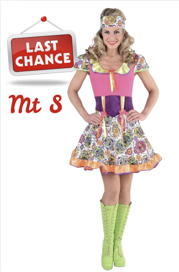 Jurk Day of the Dead  multi kleur, Maat S = 36**