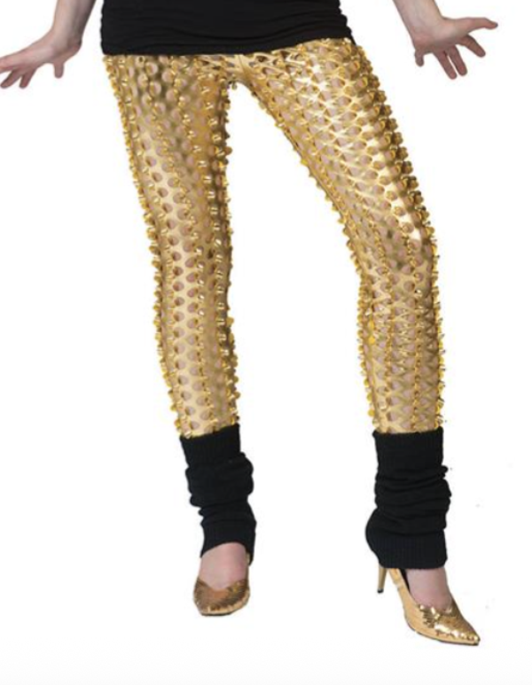 Legging met gaten goud
