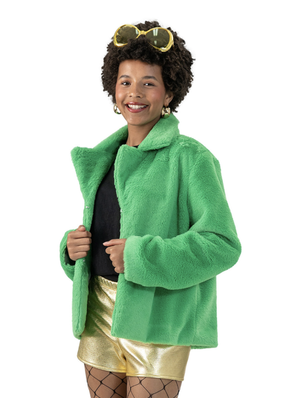 Groene Fluffy Jas VERWACHT