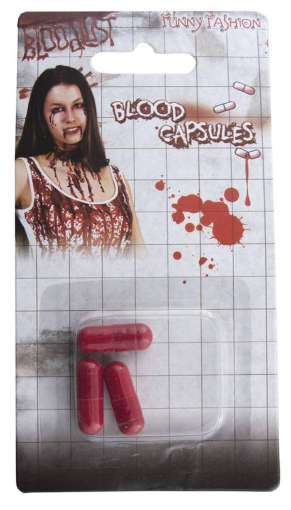 3 capsules met bloedpoeder