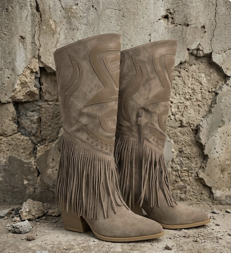Fringle Western Khaki boots