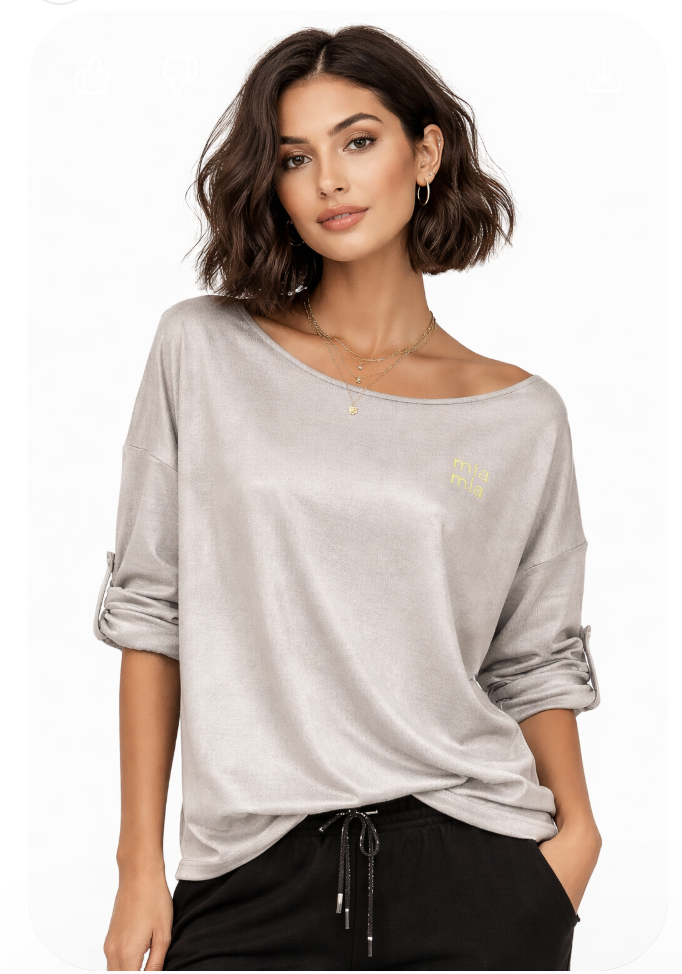 MIJA MIJA wax shimmer shirt One size (tot 44)