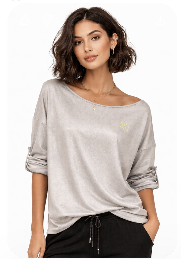 MIJA MIJA wax shimmer shirt One size (tot 44)