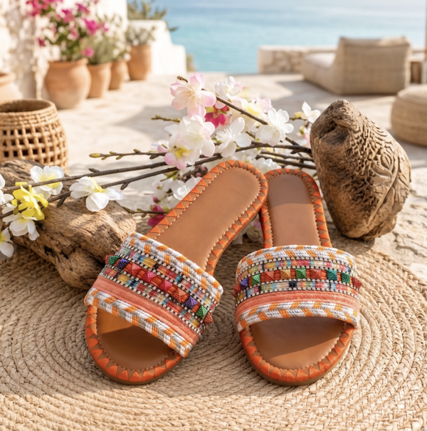Glamour Oranje Slippers
