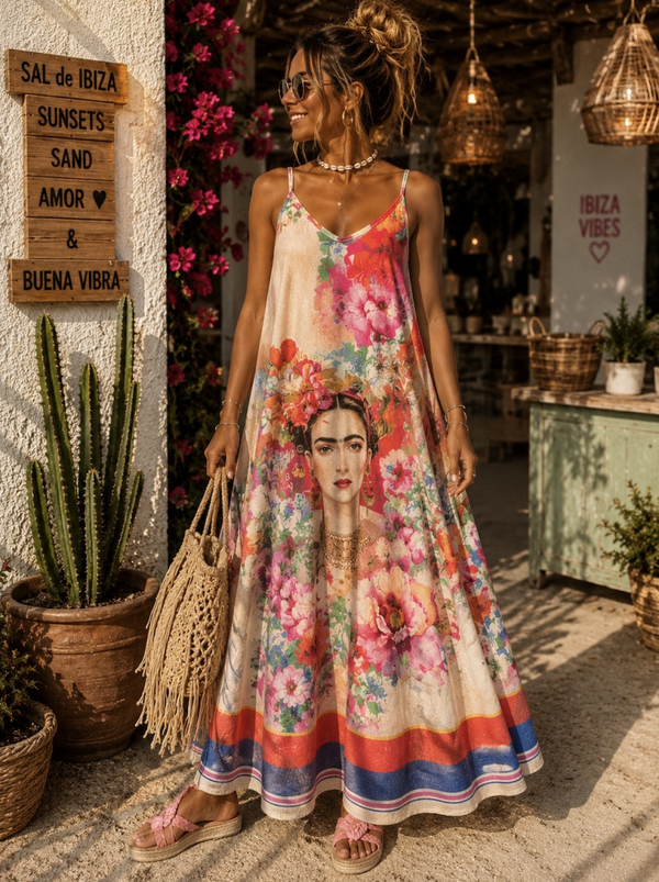 Boho Ibiza Maxi Jurk " The Art of Loving" One Size fits all