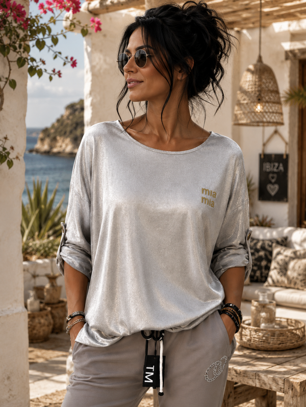 ✨ MIJA MIJA WAX SHIMMER SHIRT ✨ One size (tot 44)
