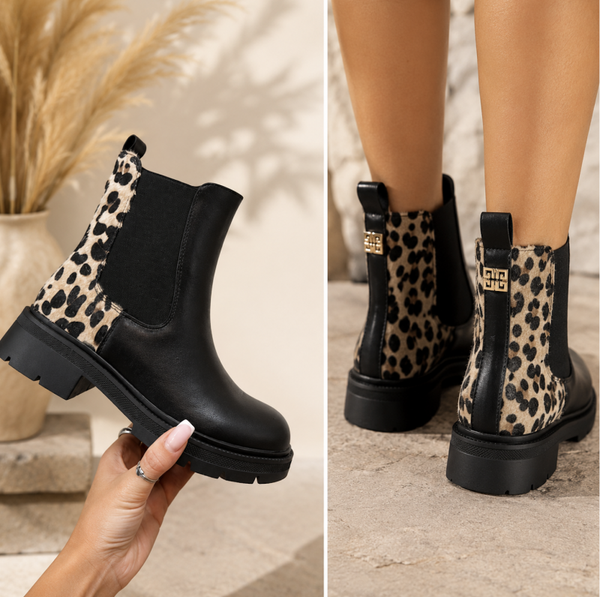 Luipaardprint Chelsea-Boots