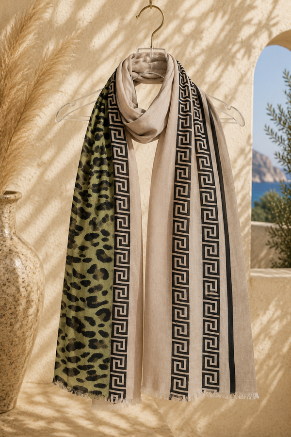 Sjaal Leopard Groen