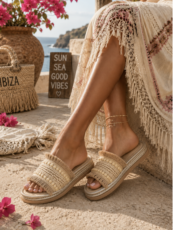 🌟 SALE 🌟 Ibiza boho Chic Espadrille slippers.