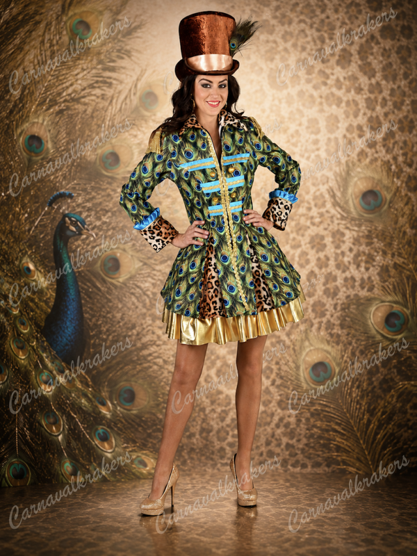 Carnavalsjas Pauw Peacock Panther maat M = 40*