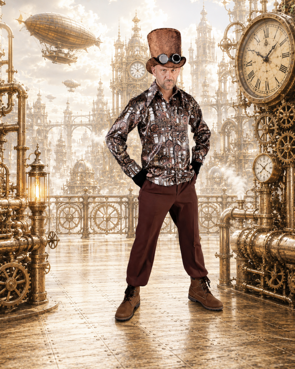 Blouse steampunk, Maat S = 48*