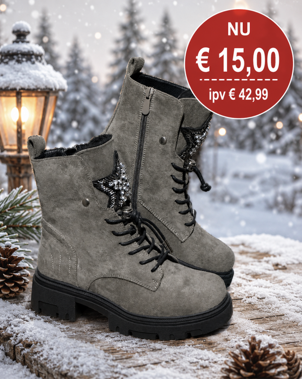 ‼️ LAATSTE MAATJES ‼️ Suedine Olive Veterboots
