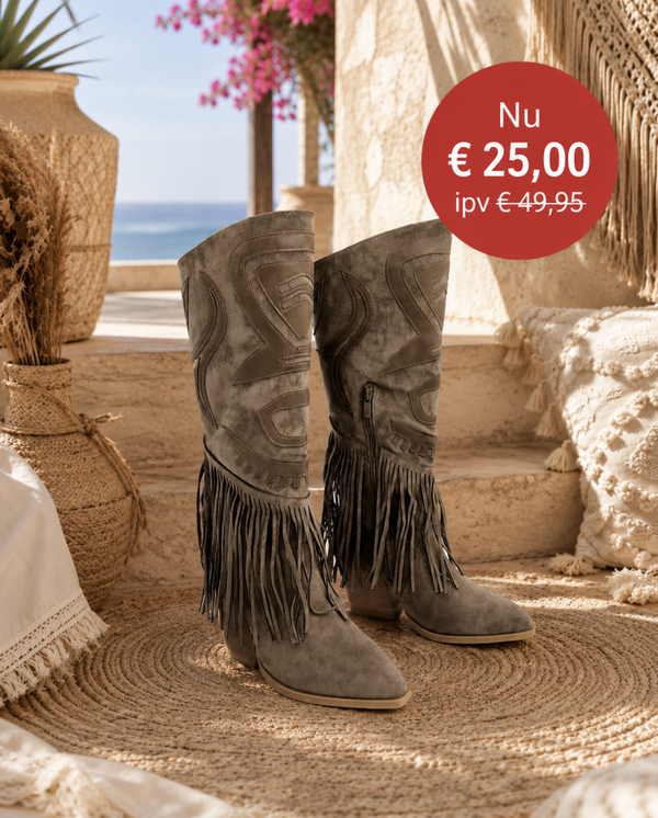 ‼️ LAATSTE MAAT ‼️ Fringle Tribal Khaki Bruin boots Maat 36
