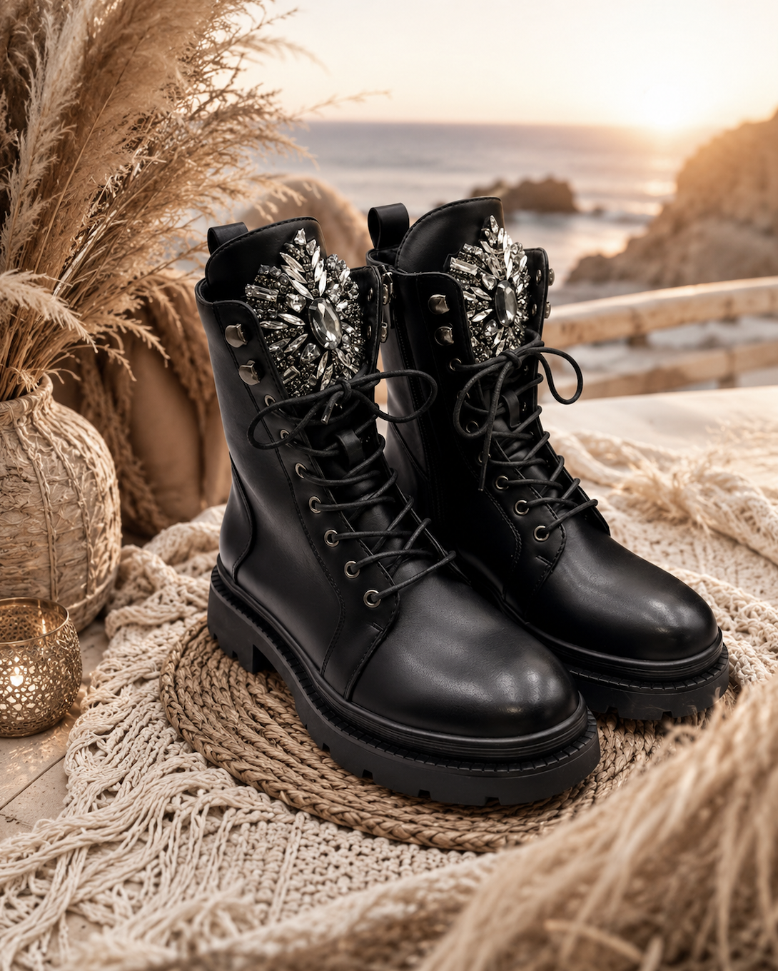 Strass Veterboots Glam