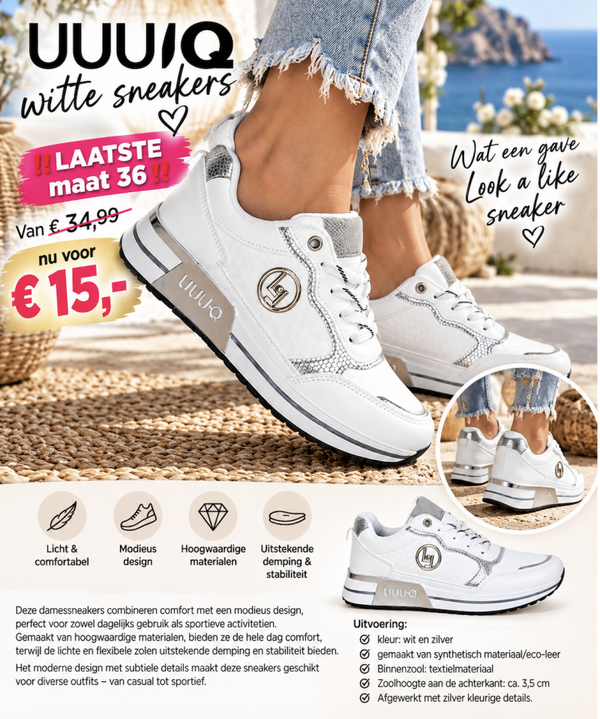 Uuuq witte sneakers, ‼️ LAATSTE maat 36