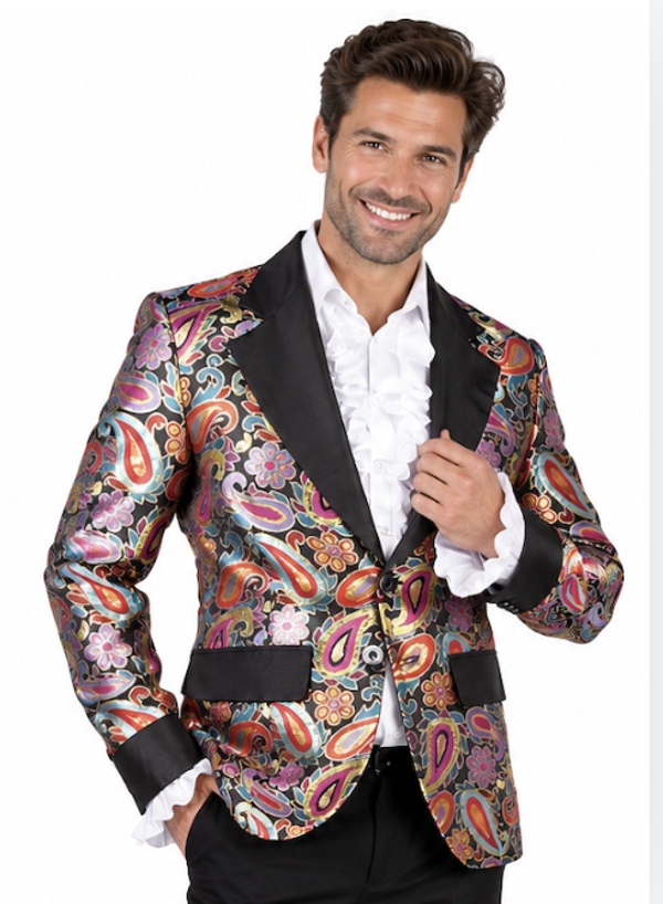 🔥 OUTLET 🔥 🕺 Kleurrijk Paisley Colbert / Feestjasje Heren