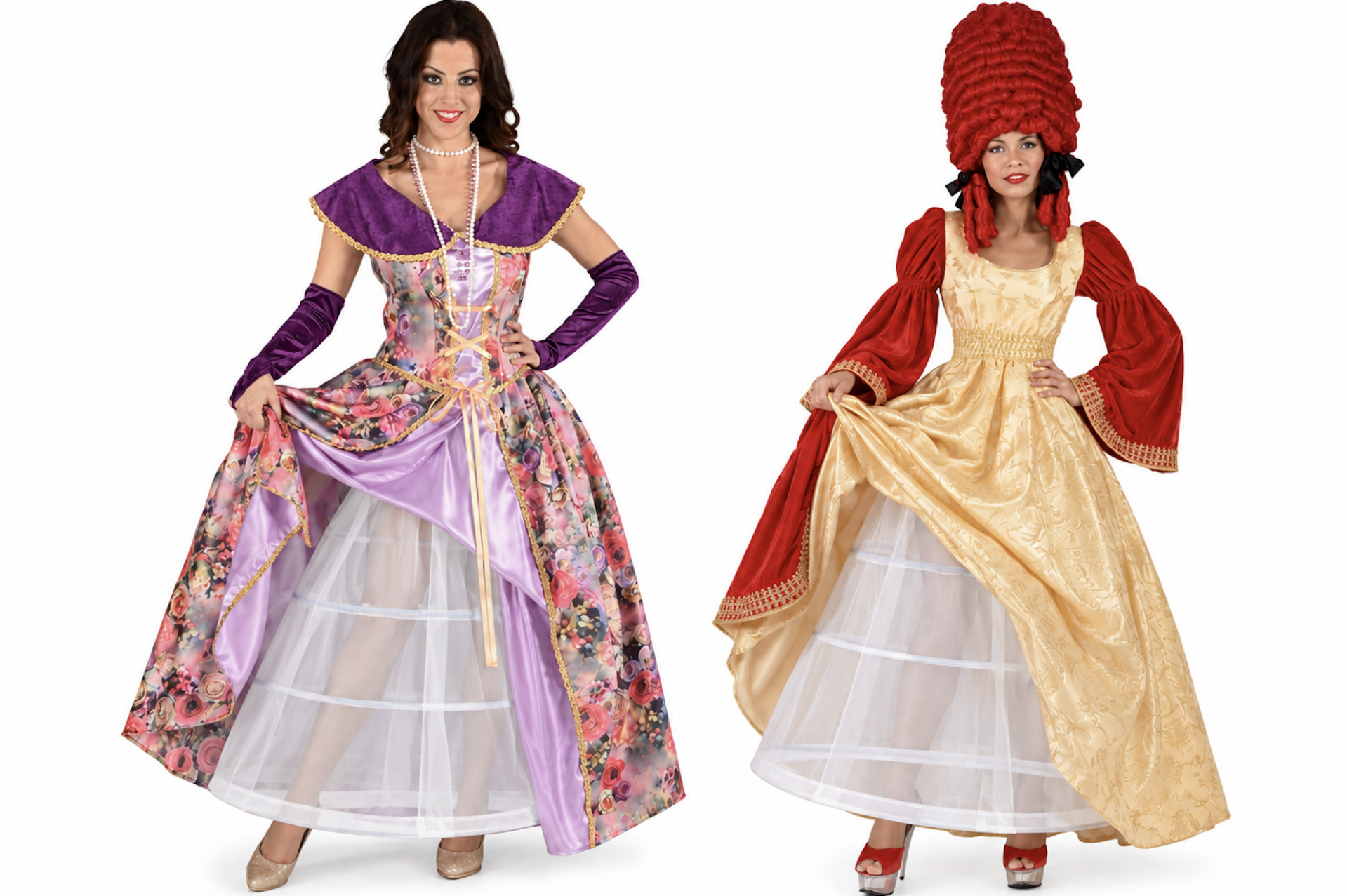 Petticoat lang met hoepel