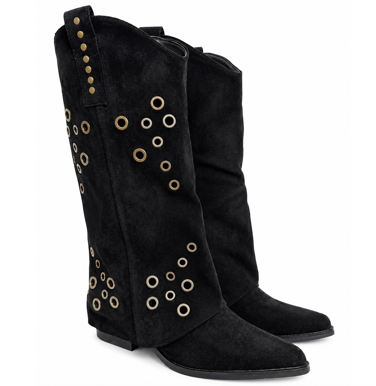 Boho Western Laarzen – Black & Gold