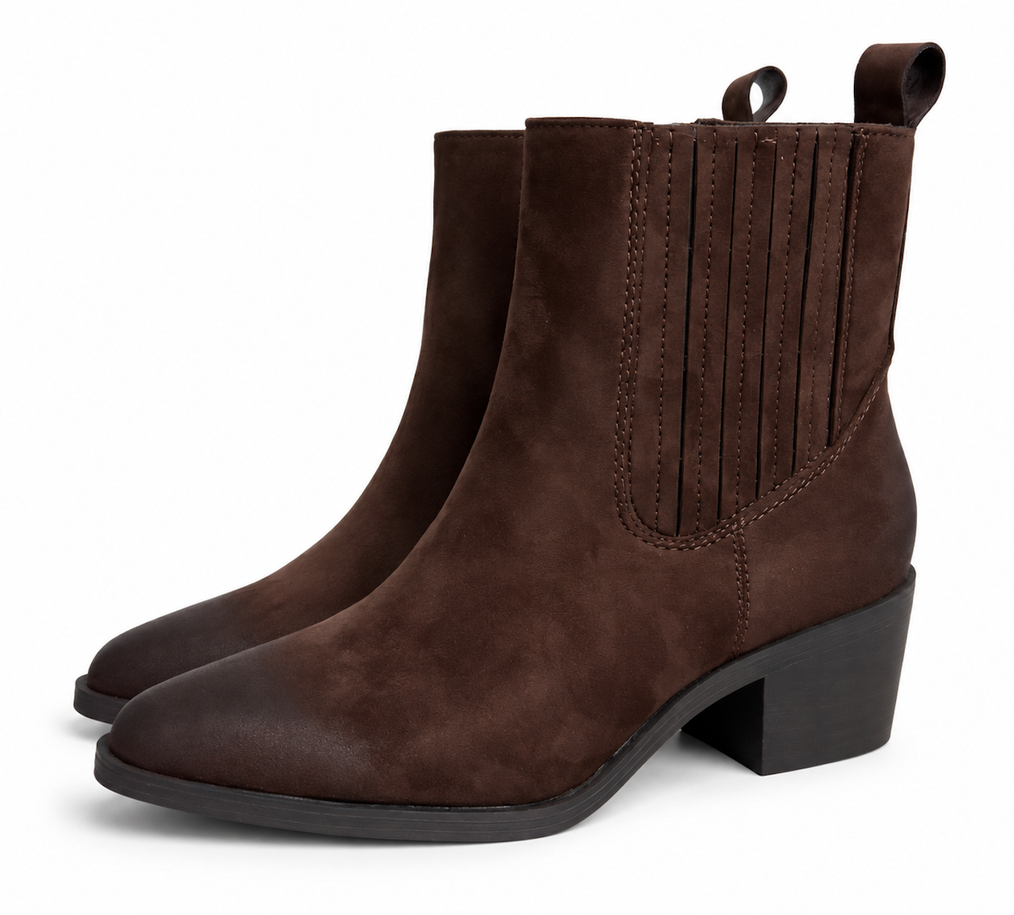 Enkel boots met donkerdere neus Bruin